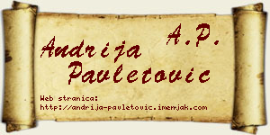 Andrija Pavletović vizit kartica